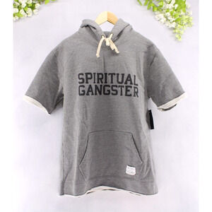 Spiritual Gangster Gray Short Sleeve Hoodie
